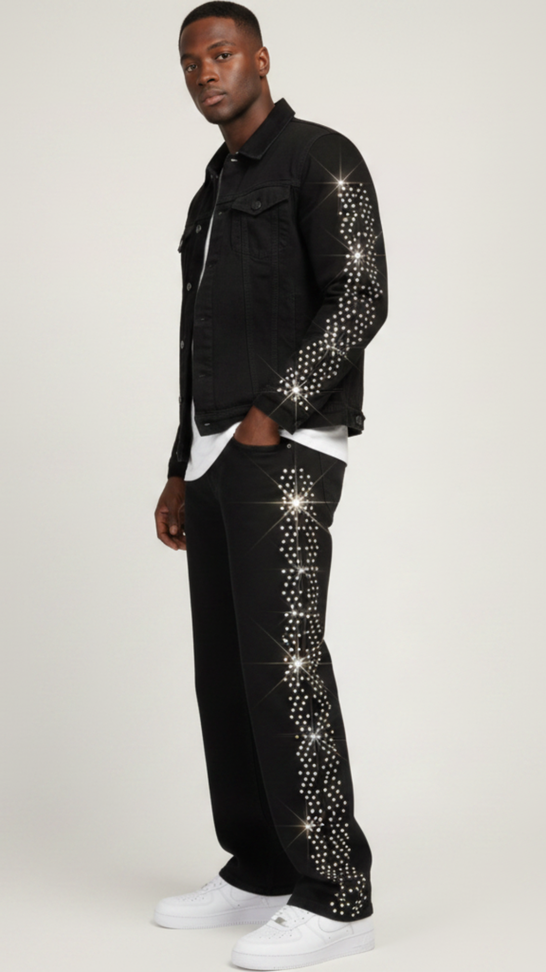 CONJUNTO BLACK COM STRASS LATERAIS ✨✨