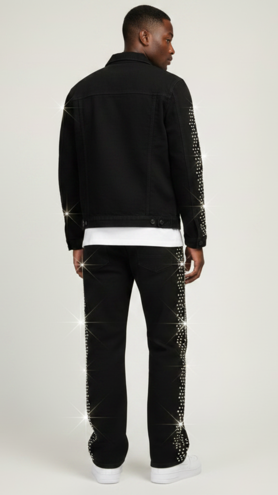 CONJUNTO BLACK COM STRASS LATERAIS ✨✨