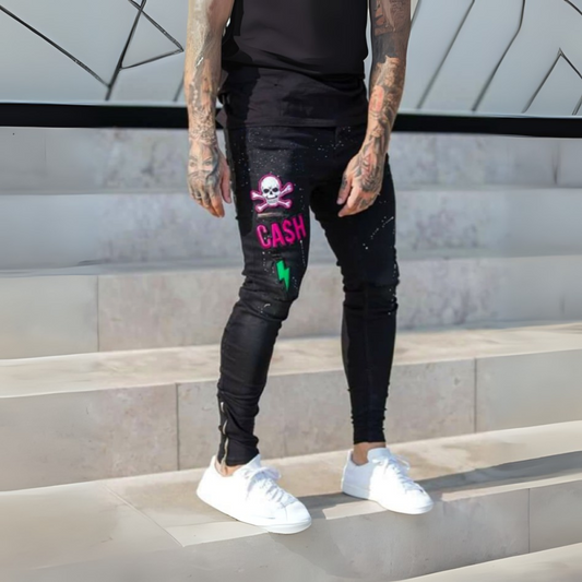 CALÇA ALL BLACK PATCH BORDADO SPLASH
