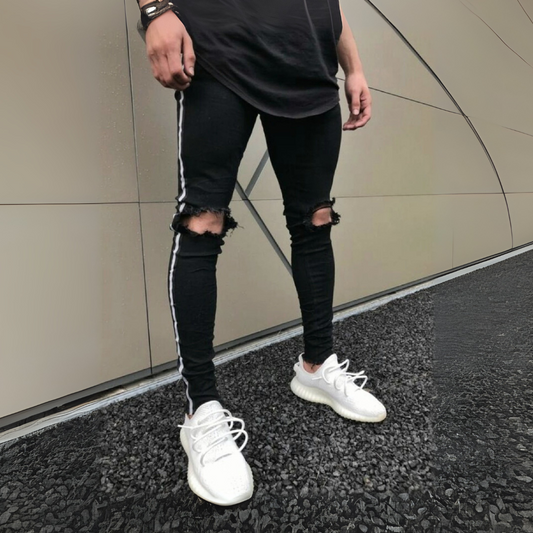 CALÇA JEANS TREND BLACK DESTRÓYED