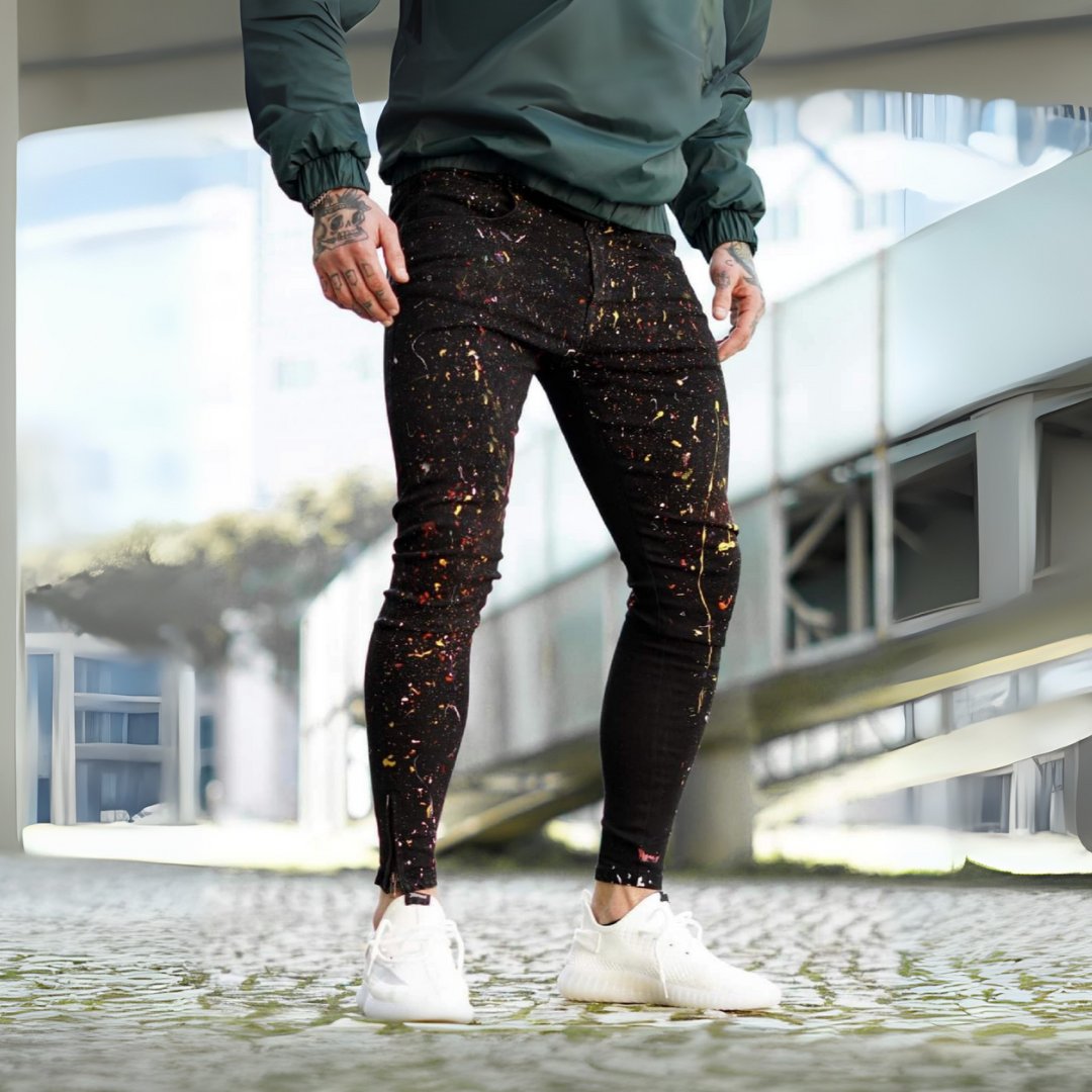CALÇA JEANS SKINNY SPLASH COLORS