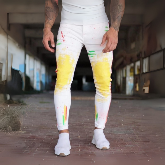 CALÇA BRANCA SKINNY SPLASH