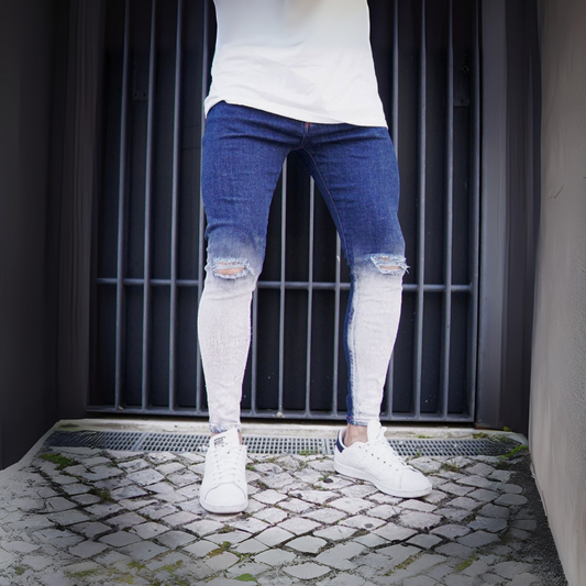 CALÇA JEANS BLUE SPLASH PIGMENTADA