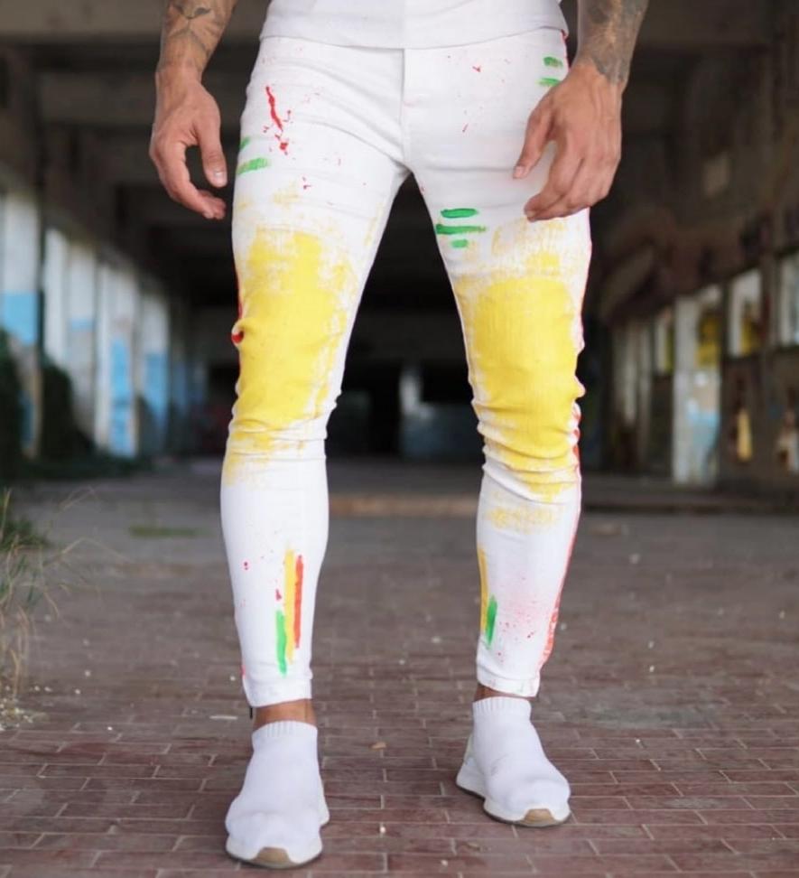 CALÇA BRANCA SKINNY SPLASH