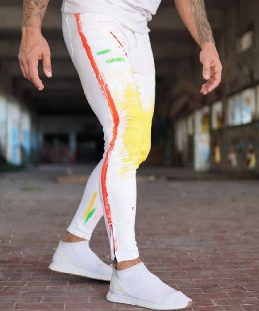 CALÇA BRANCA SKINNY SPLASH