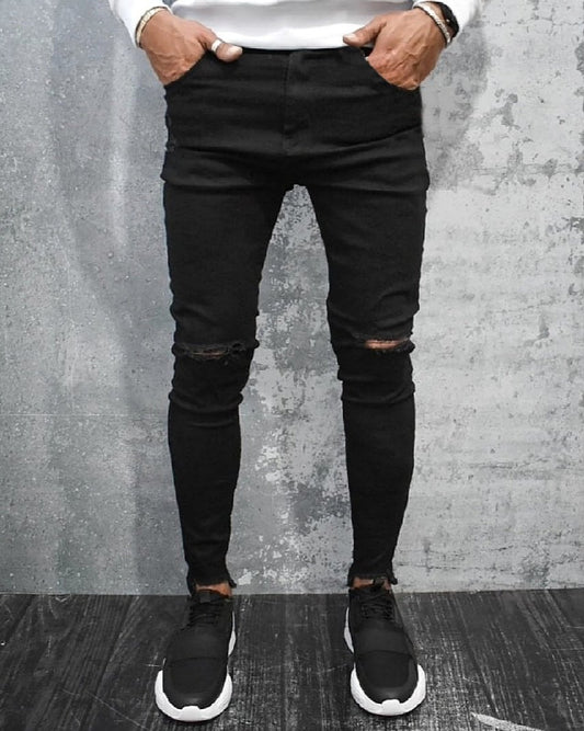 CALÇA JEANS ALL BLACK DESTRÓYED