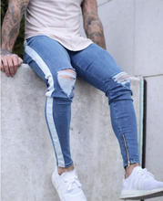 Carregar imagem no visualizador da galeria, CALÇA JEANS SKINNY LISTRA BRANCA LATERAL
