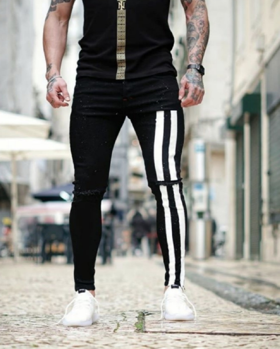 CALÇA JEANS BLACK 2 FAIXAS